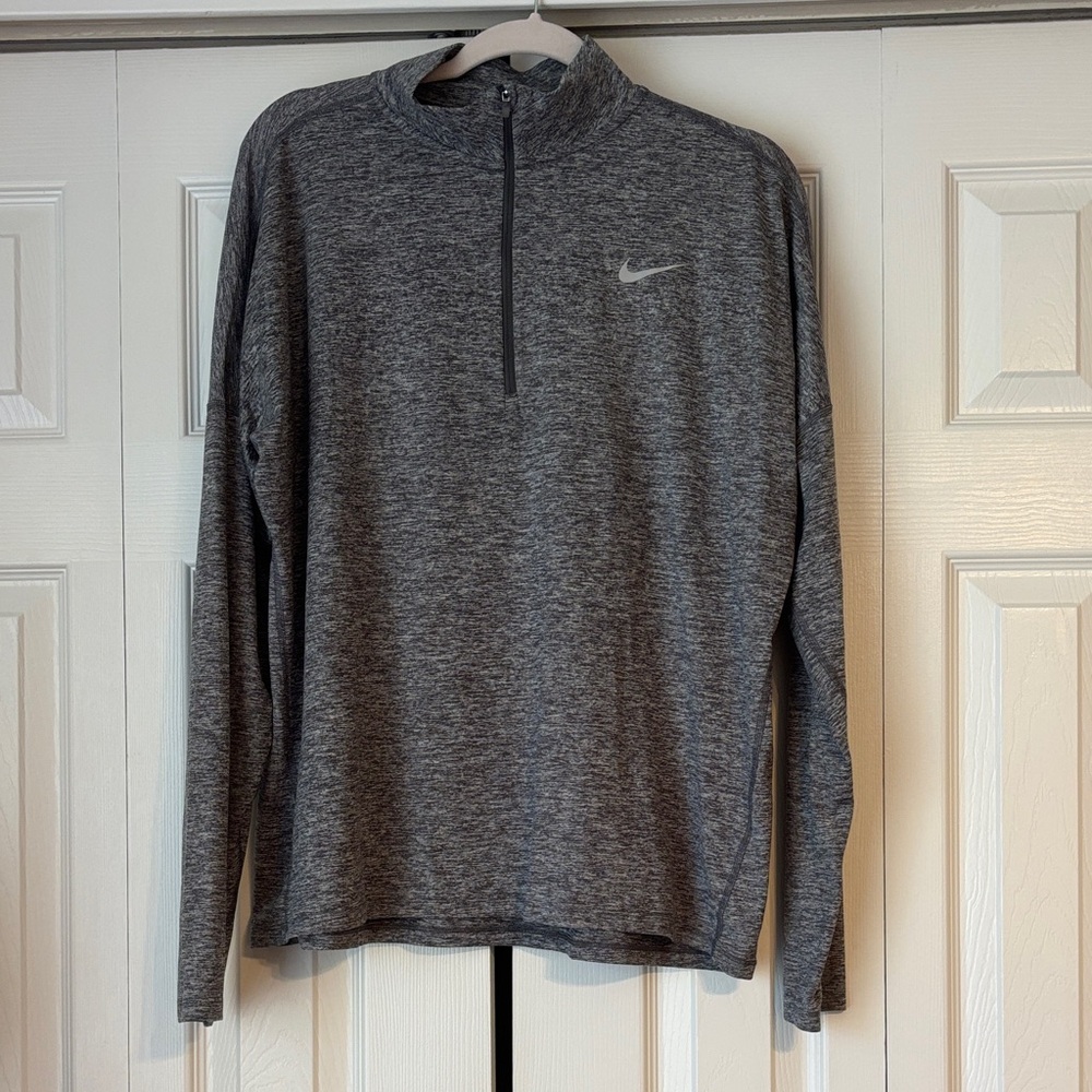 Nike Women’s Heather Gray Quarter-Zip Top XL